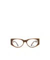 Max Mara Oval Frame Glasses In Brown