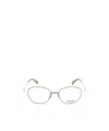 Max Mara Oval Frame Glasses In White