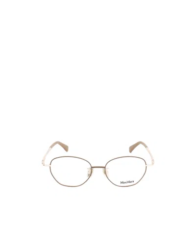 Max Mara Oval Frame Glasses In White
