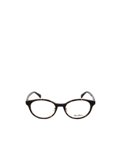 Max Mara Oval Frame Sunglasses In White