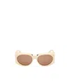 Max Mara Oval Frame Sunglasses In Brown