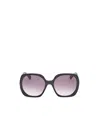 Max Mara Malibu Mixed-media Butterfly Sunglasses In Black