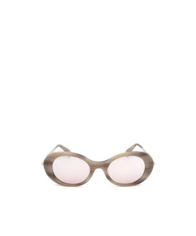 Max Mara Oval Sunglasses In Neutral