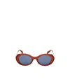 Max Mara Oval-frame Sunglasses In Blue