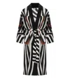 Max Mara Ovatte Striped V-neck Cover-up In Black