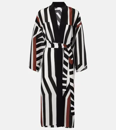 Max Mara Ovatte Striped Beach Cover-up In White