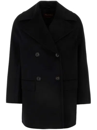 Max Mara Cappotto Kent In Lana Nera  Donna In Black