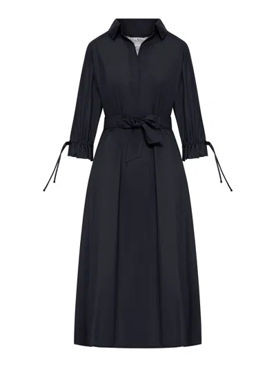 Max Mara Over Dress In Cotton Poplin In Black