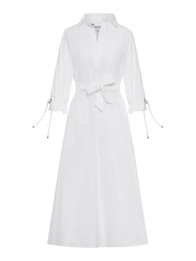 Max Mara Over Dress In Cotton Poplin In White
