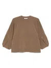 Max Mara Over Wool And Cachemire Sweater In Brown