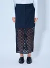 Max Mara Overlay Panel Skirt In Navy