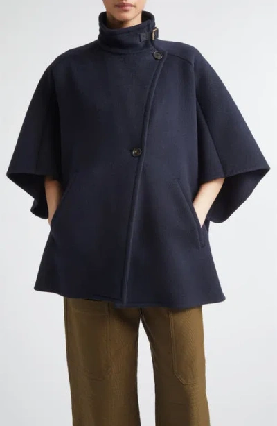 Max Mara Oversize Cashmere Cape In Blue