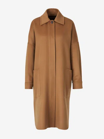 Max Mara Oversize Cashmere Coat In Brown