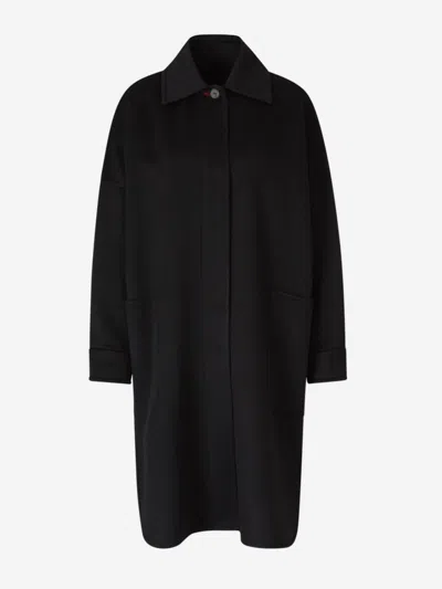 Max Mara Women's Baruffa - Oversize Cashmere Chemise Coat In Black