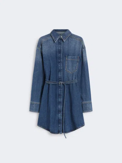 Max Mara Oversize Denim Shirt In Blue