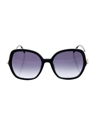 Pre-owned Max Mara Oversize Gradient Sunglasses In Black