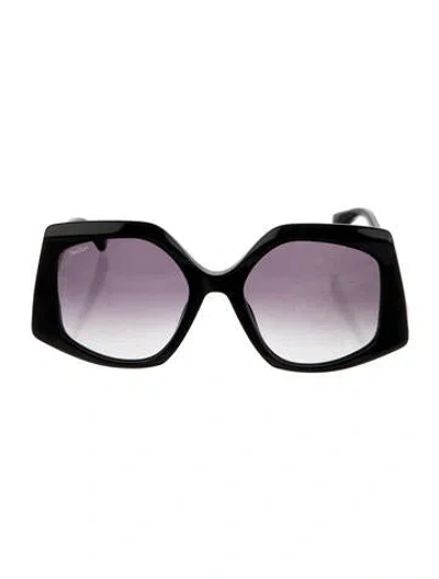 Pre-owned Max Mara Oversize Gradient Sunglasses In Black
