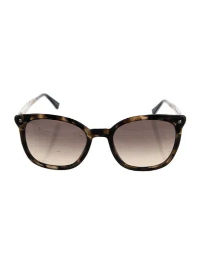 Pre-owned Max Mara Oversize Gradient Sunglasses In Blue/brown