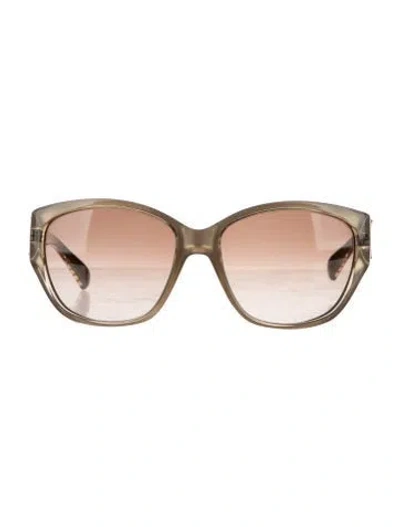 Pre-owned Max Mara Oversize Gradient Sunglasses In Brown