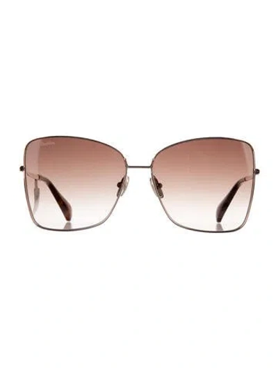 Pre-owned Max Mara Oversize Gradient Sunglasses In Brown/metallic