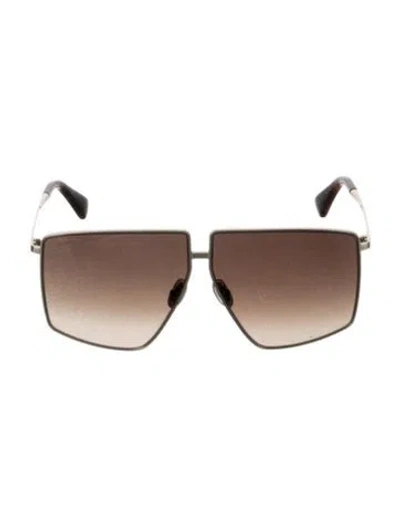 Pre-owned Max Mara Oversize Gradient Sunglasses In Brown/silver