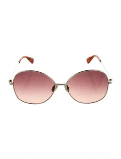 Pre-owned Max Mara Oversize Gradient Sunglasses In Gold