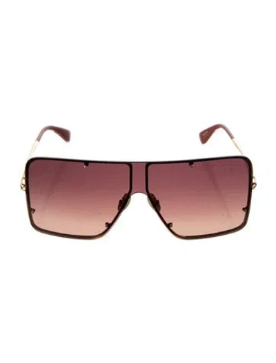 Pre-owned Max Mara Oversize Gradient Sunglasses In Gold/orange