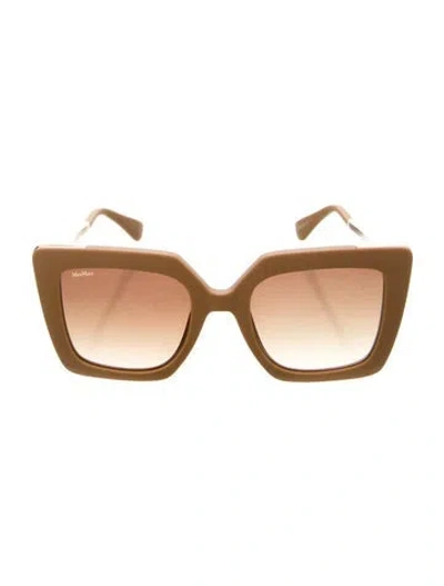 Pre-owned Max Mara Oversize Gradient Sunglasses In Neutrals
