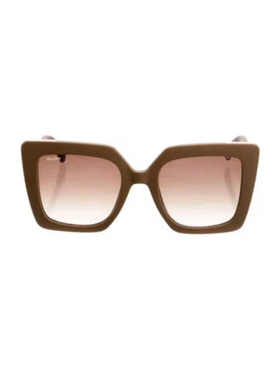 Pre-owned Max Mara Oversize Gradient Sunglasses In Red