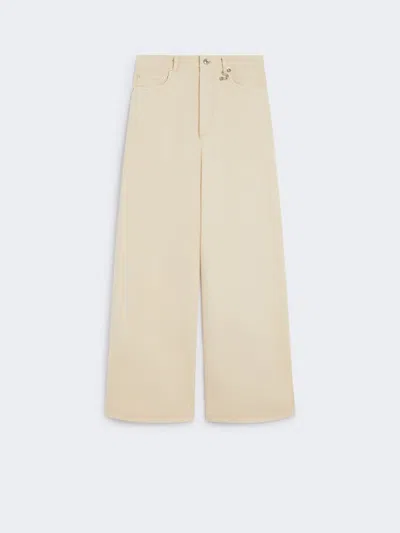 Max Mara Oversize Low-rise Trousers In Neutral