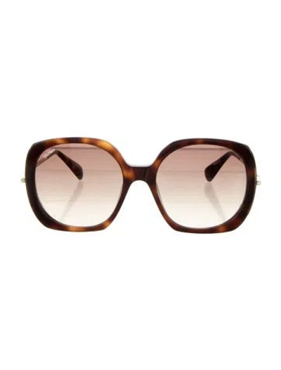 Pre-owned Max Mara Oversize Tinted Sunglasses In Brown