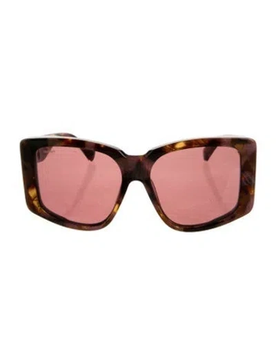 Pre-owned Max Mara Oversize Tinted Sunglasses In Brown