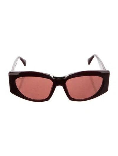 Pre-owned Max Mara Oversize Tinted Sunglasses In Brown