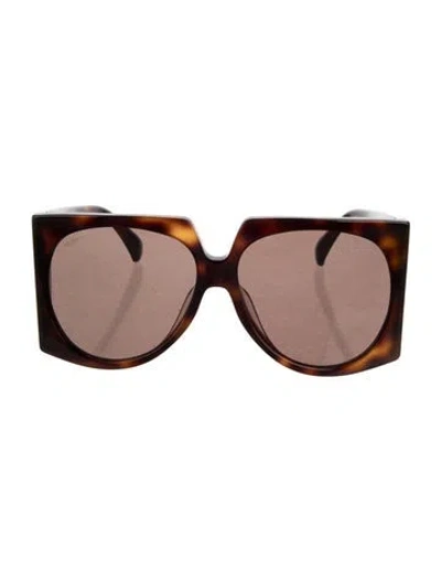 Pre-owned Max Mara Oversize Tinted Sunglasses In Brown