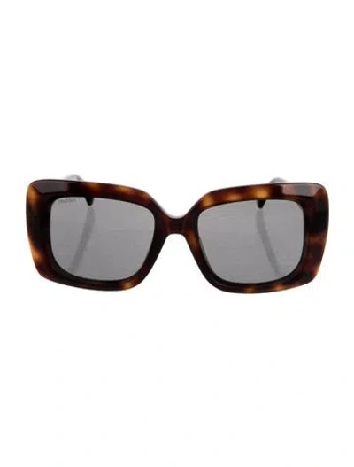 Pre-owned Max Mara Oversize Tinted Sunglasses In Brown