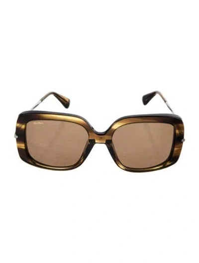 Pre-owned Max Mara Oversize Tinted Sunglasses In Brown