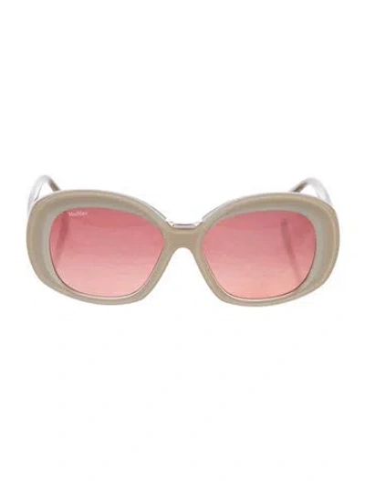 Pre-owned Max Mara Oversize Tinted Sunglasses In Neutral