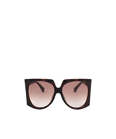 Max Mara Oversize Tortoise-shell Sunglasses In Brown
