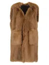 Max Mara Oversized Amica Vest In Brown