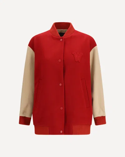 Max Mara Oversized Bomber In Double Wool In Multi