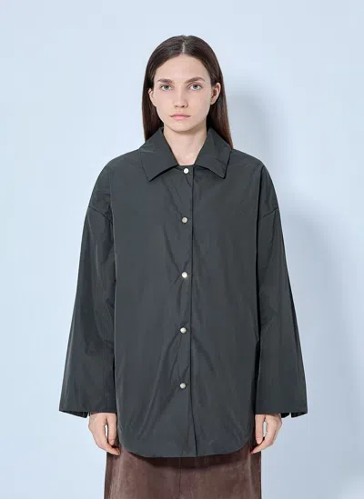 Max Mara Oversized Button-down Jacket In Dark Green