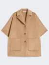 Max Mara Oversized Cashmere Broadcloth Cape In Brown