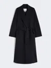 Max Mara Oversized Cashmere Coat In Black