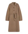 Max Mara Centro Belted Cashmere Coat In Brown