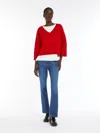 Max Mara Oversized Cashmere Sweater In Red