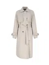 Max Mara Beige Cashmere Oversize Trench Coat In Albino