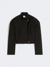 Max Mara Oversized Cotton Bomber Jacket In Black