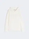 Max Mara Oversized Cotton Jersey Sweatshirt In White