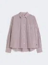Max Mara Oversized Cotton Shirt In Red