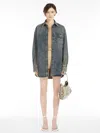 Max Mara Oversized Denim Blouse In Beige